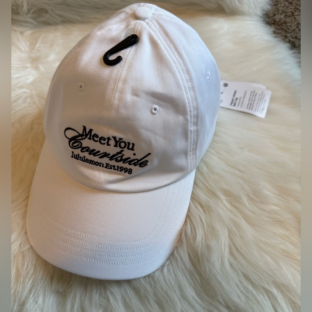Lululemon Classic Ball Cap Tennis Club Hat WHT/TRNV S/M New